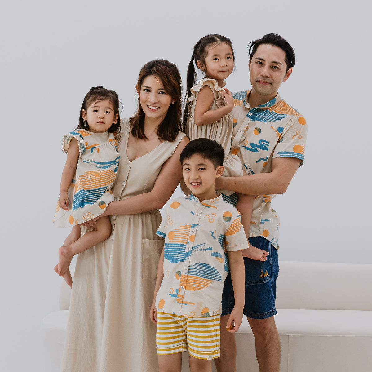 Resort Series - Kids Terry Shorts in Mustard Stripes by Le Petit Society — image 7