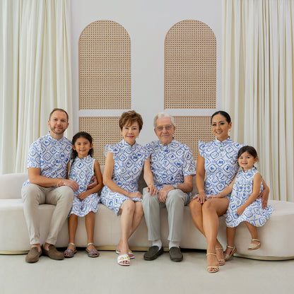 Heritage Series - Men's Shirt in Porcelain Motif (Classic Fit) by Le Petit Society — image 3
