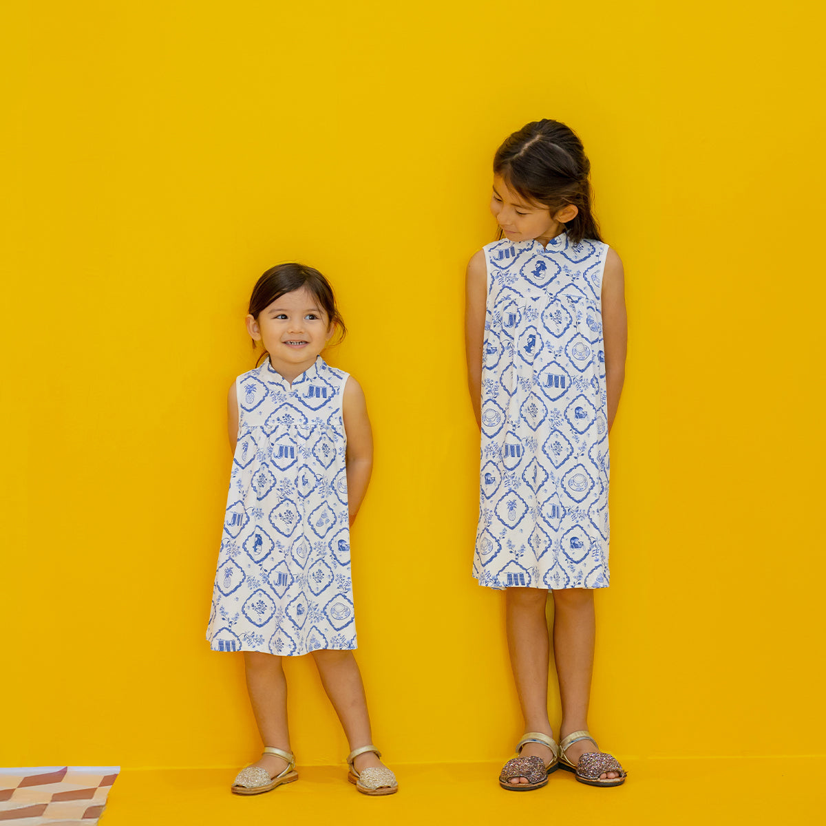 Heritage Series - Girls Jersey Cheongsam in Porcelain Motif by Le Petit Society — image 15