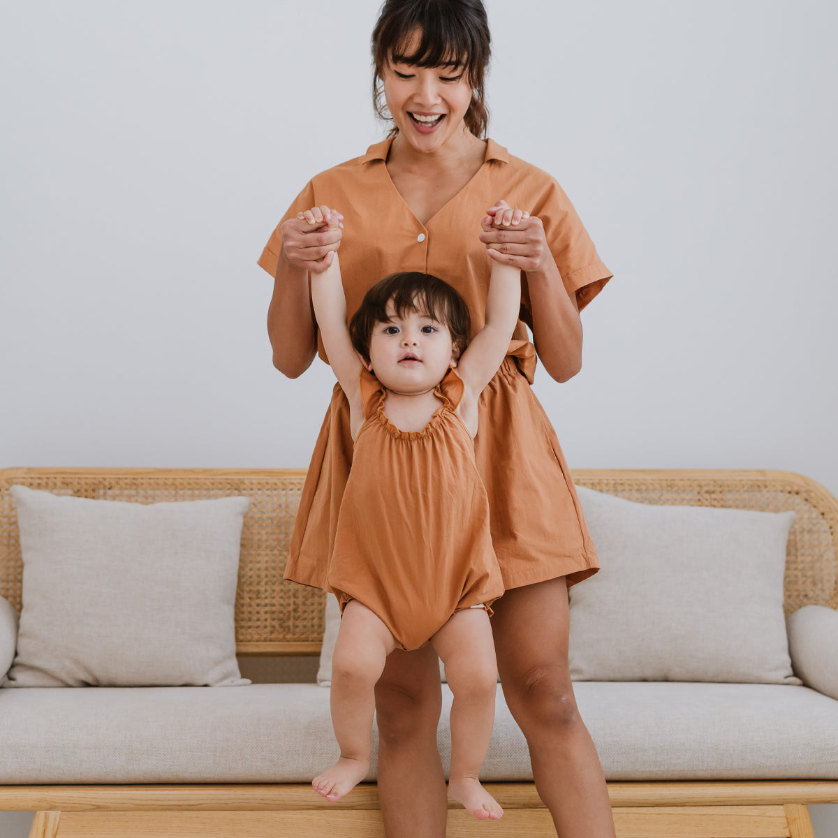 Resort Series - Ladies Crop Blouse in Caramel by Le Petit Society — image 3