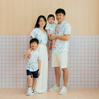 Heritage Series - Ladies Blouse in Floral Porcelain Print by Le Petit Society — image 3