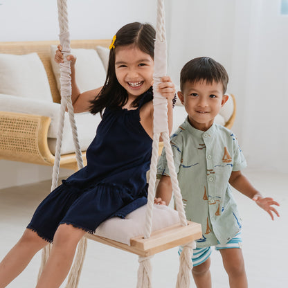 Resort Series - Girls Ruffled Sundress in Navy by Le Petit Society — image 8