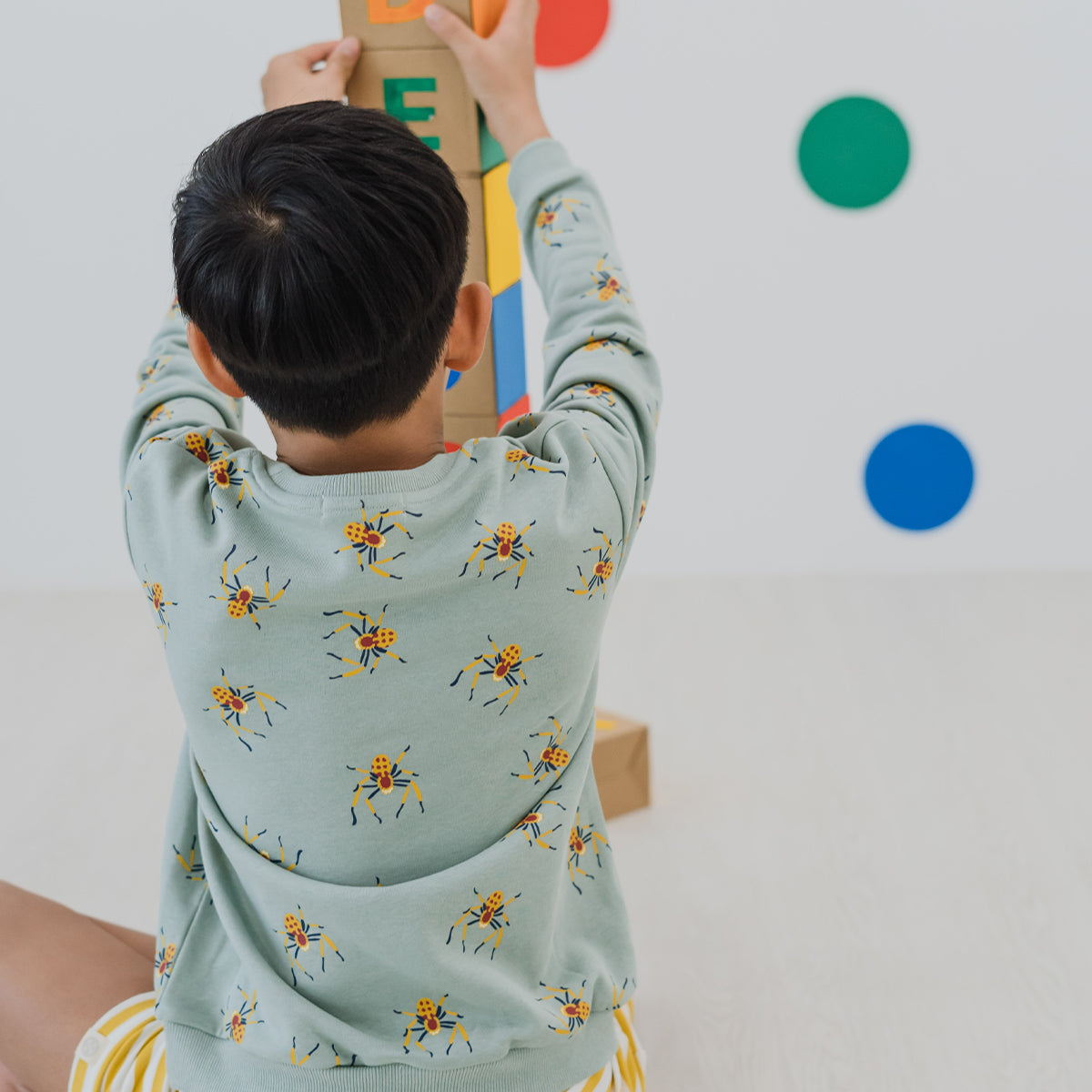 Made For Play - Kids Pullover in Spider Print by Le Petit Society — image 2