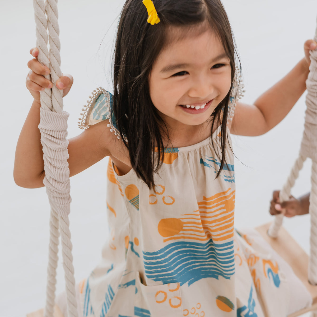 Resort Series - Girls Ruffled Sundress in Coast Print by Le Petit Society — image 7