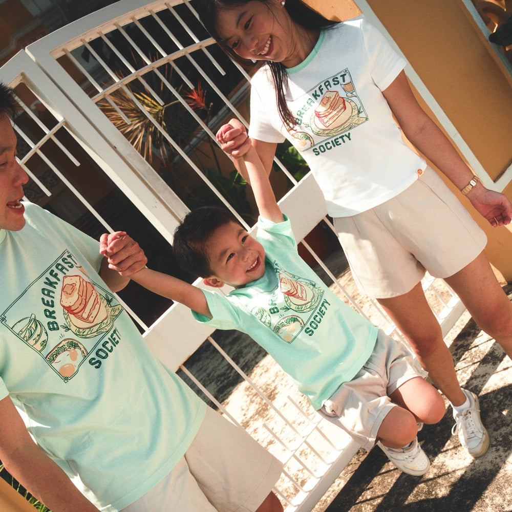 A Singapore Series - Breakfast Society Ladies/Teens Tee in White by Le Petit Society — image 2