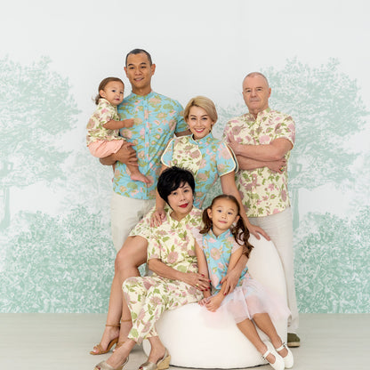 Garden Series - Ladies Wrap Top in Yellow Chrysanthemum Print by Le Petit Society — image 5