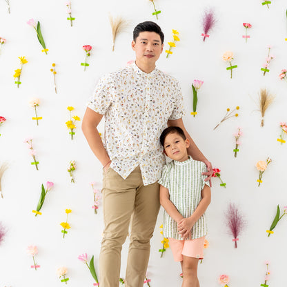 Garden Series - Men's Shirt in Garden Print (Personalisable) by Le Petit Society