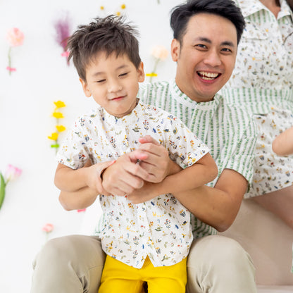 Garden Series - Men's Shirt in Leaf Print (Personalisable) by Le Petit Society — image 6