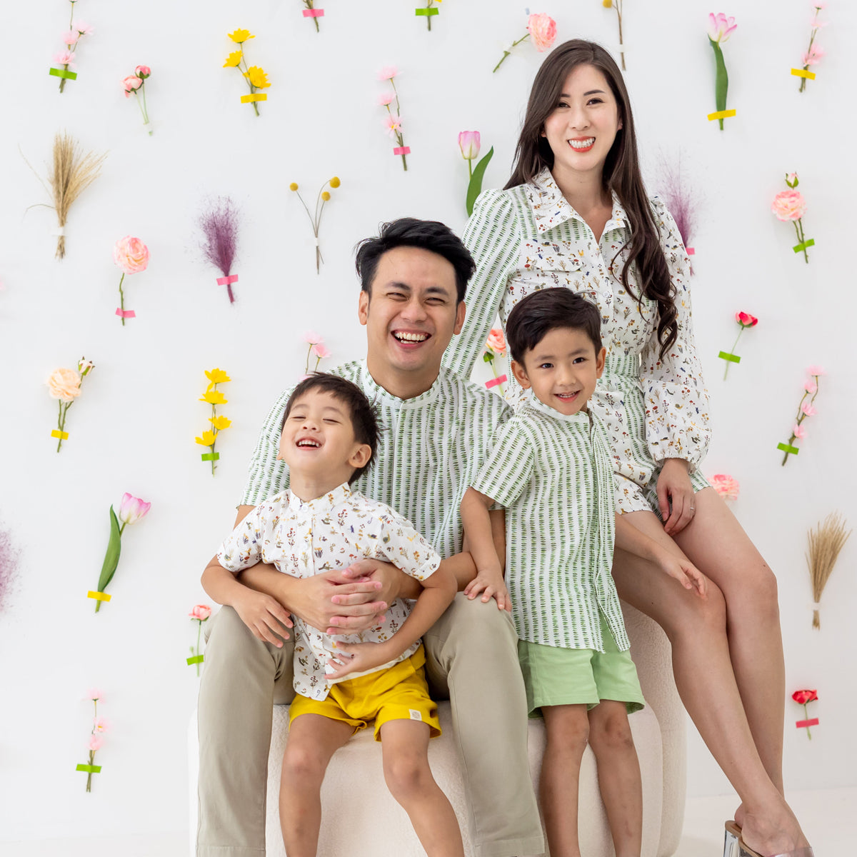 Garden Series - Men's Shirt in Leaf Print (Personalisable) by Le Petit Society — image 3
