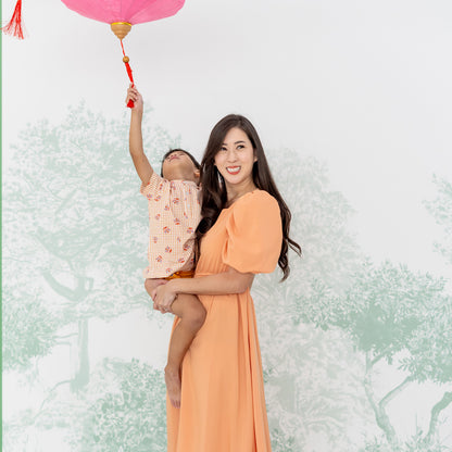 Mandarin Orange Series - Ladies Midi Dress in Orange by Le Petit Society — image 9