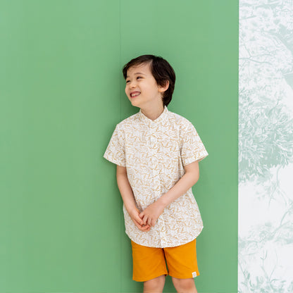 Spring Series - Boys Shirt in White (Personalisable) by Le Petit Society — image 5