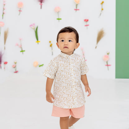 Spring Series - Boys Shirt in White (Personalisable) by Le Petit Society — image 3