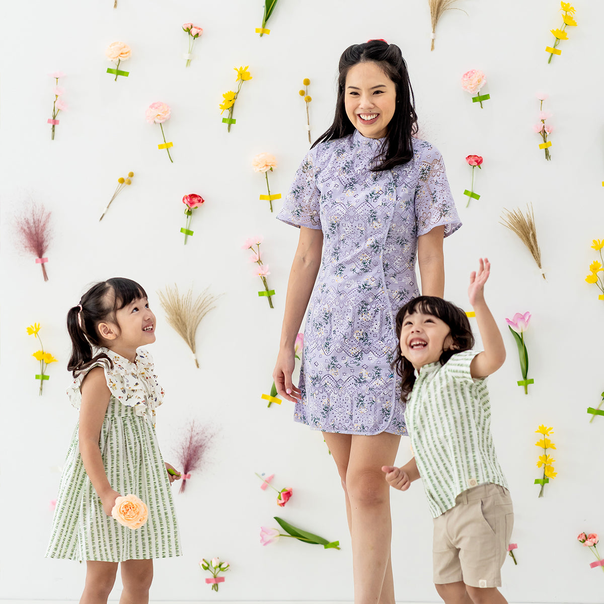 Spring Series - Ladies Mini Lace Dress in Lilac by Le Petit Society