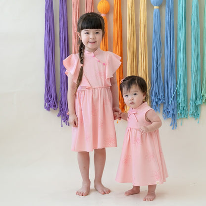 Heritage Series - Girls Cheongsam in Pink Lilies by Le Petit Society — image 5