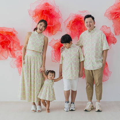 Heritage Series - Ladies Skirt in Beige Peranakan Print by Le Petit Society — image 3