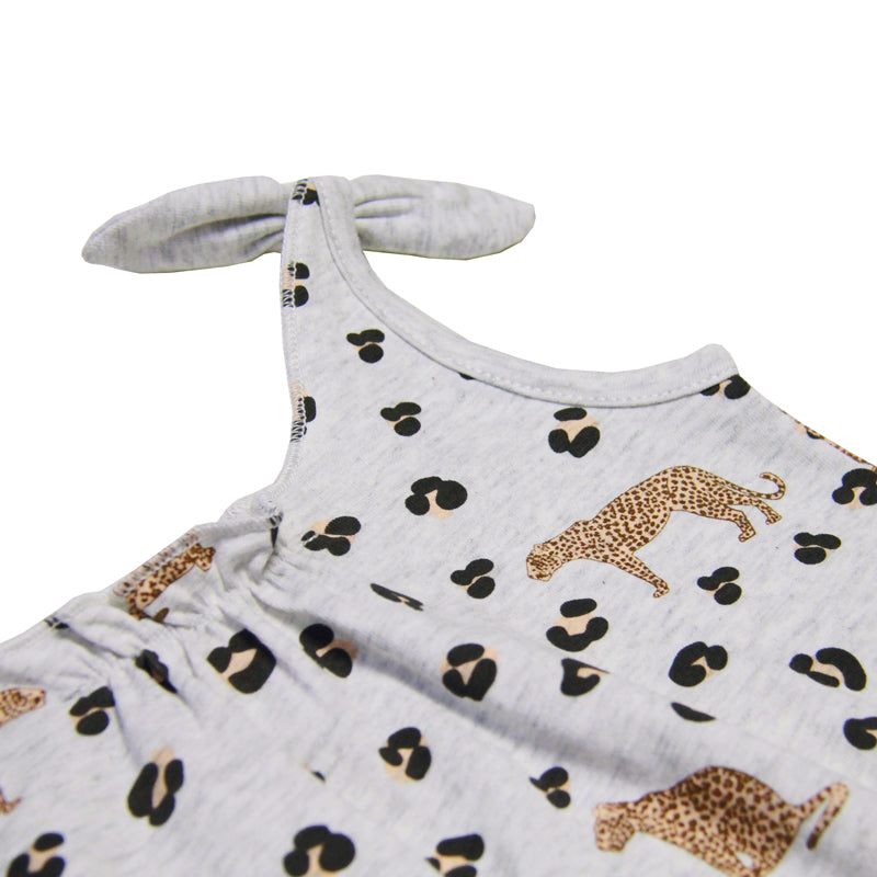 Baby Girl Romper in Leopard Print by Le Petit Society — image 3