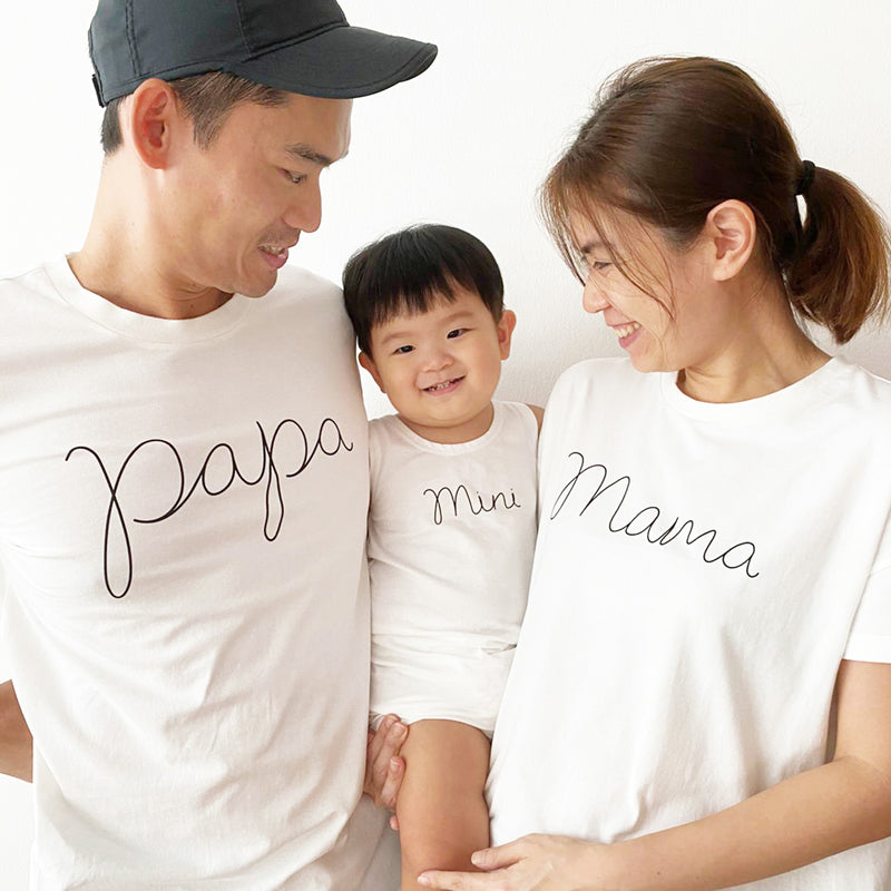 Family Tees - Mama Tee in White/Black by Le Petit Society — image 3