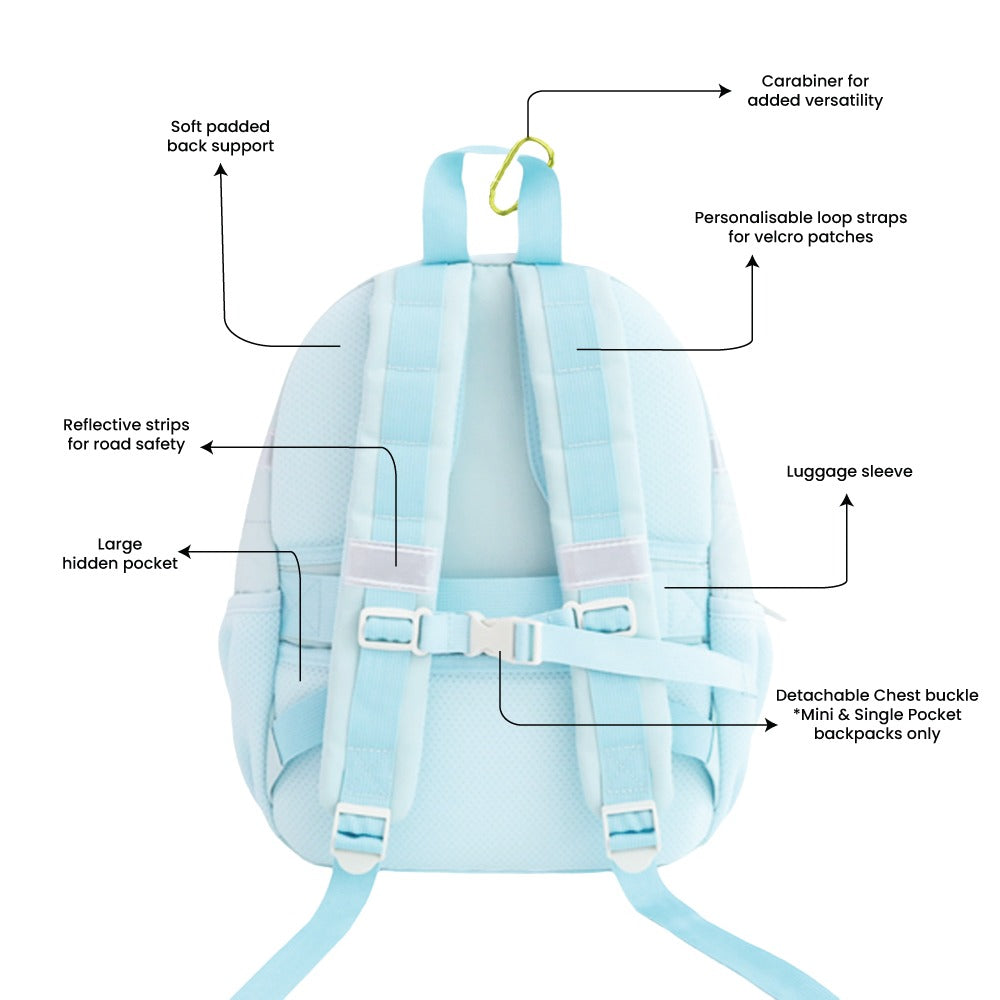 Mini Backpack - Ice Blue Puffer by Le Petit Society — image 7