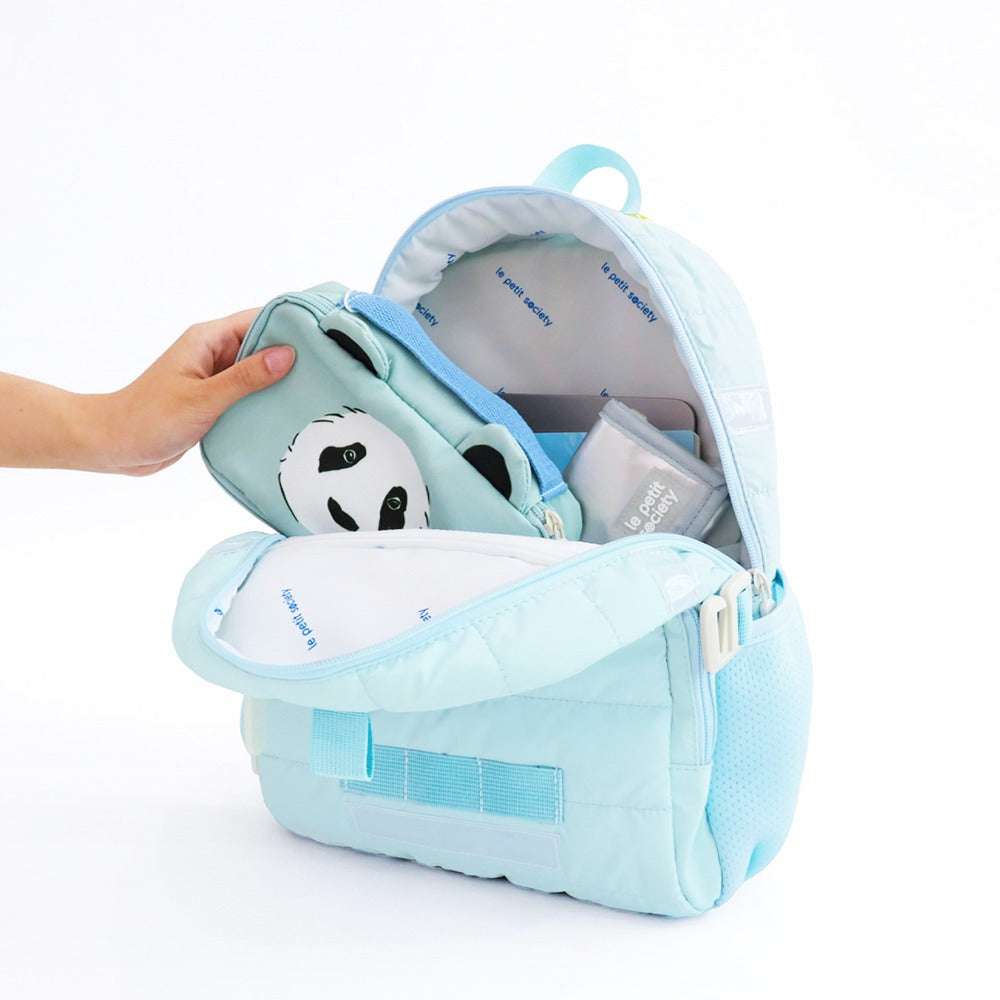 Mini Backpack - Ice Blue Puffer by Le Petit Society — image 4