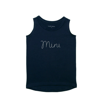 Family Tees - Mini Kids Tank in Navy by Le Petit Society