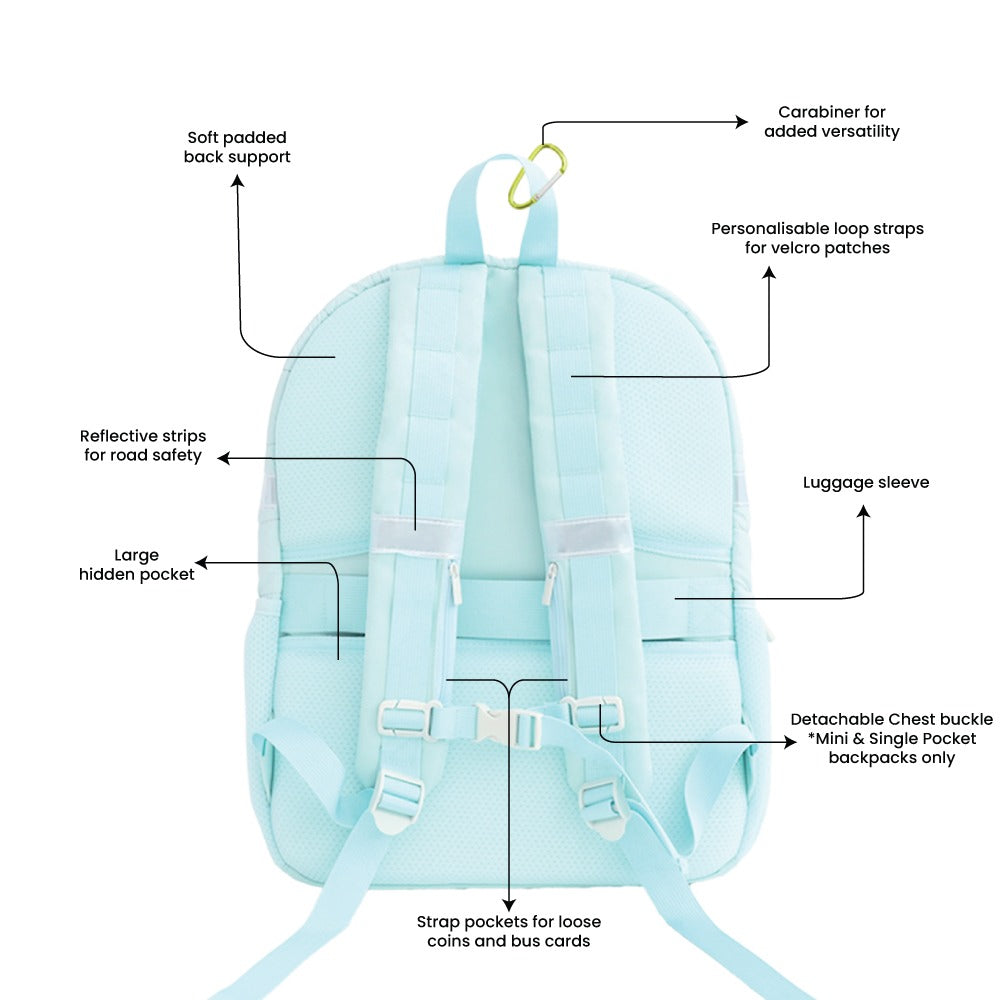 GE x LPS — Single Pocket Backpack in Ice Blue Puffer by Le Petit Society — image 5