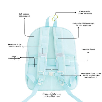 GE x LPS — Single Pocket Backpack in Ice Blue Puffer by Le Petit Society — image 5