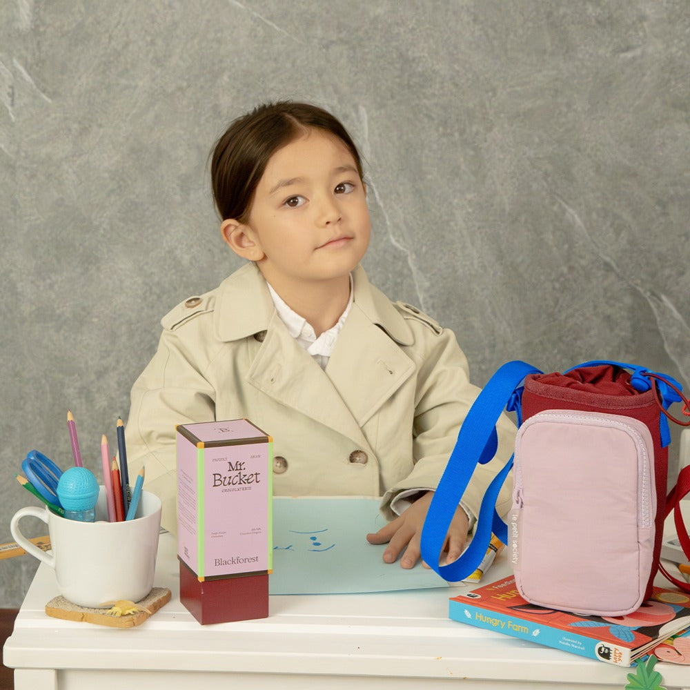 Water Bottle Sling Bag in Berry/Lilac by Le Petit Society — image 4