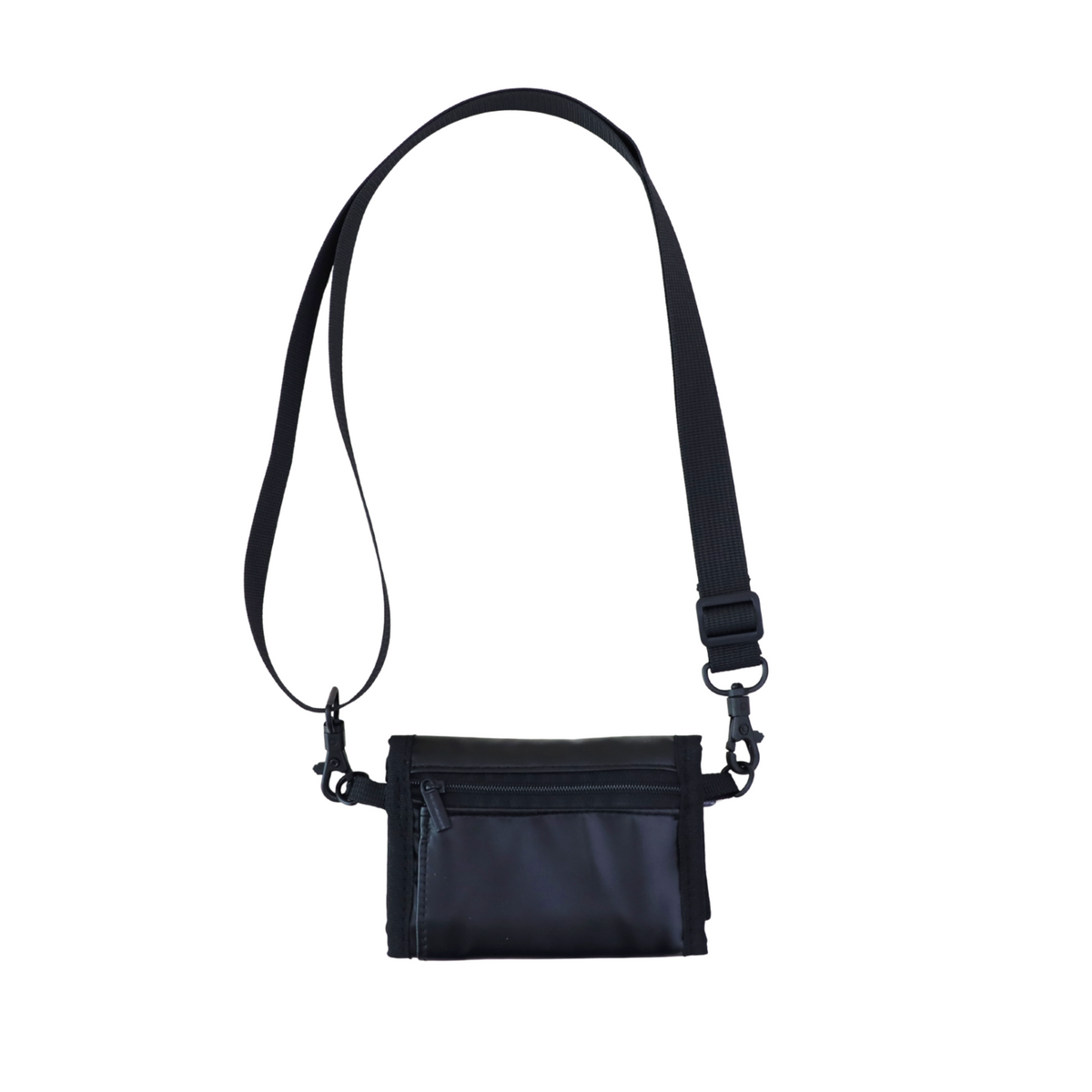 Kids Wallet With Lanyard in Metallic Black by Le Petit Society — image 6