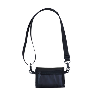 Kids Wallet With Lanyard in Metallic Black by Le Petit Society — image 6