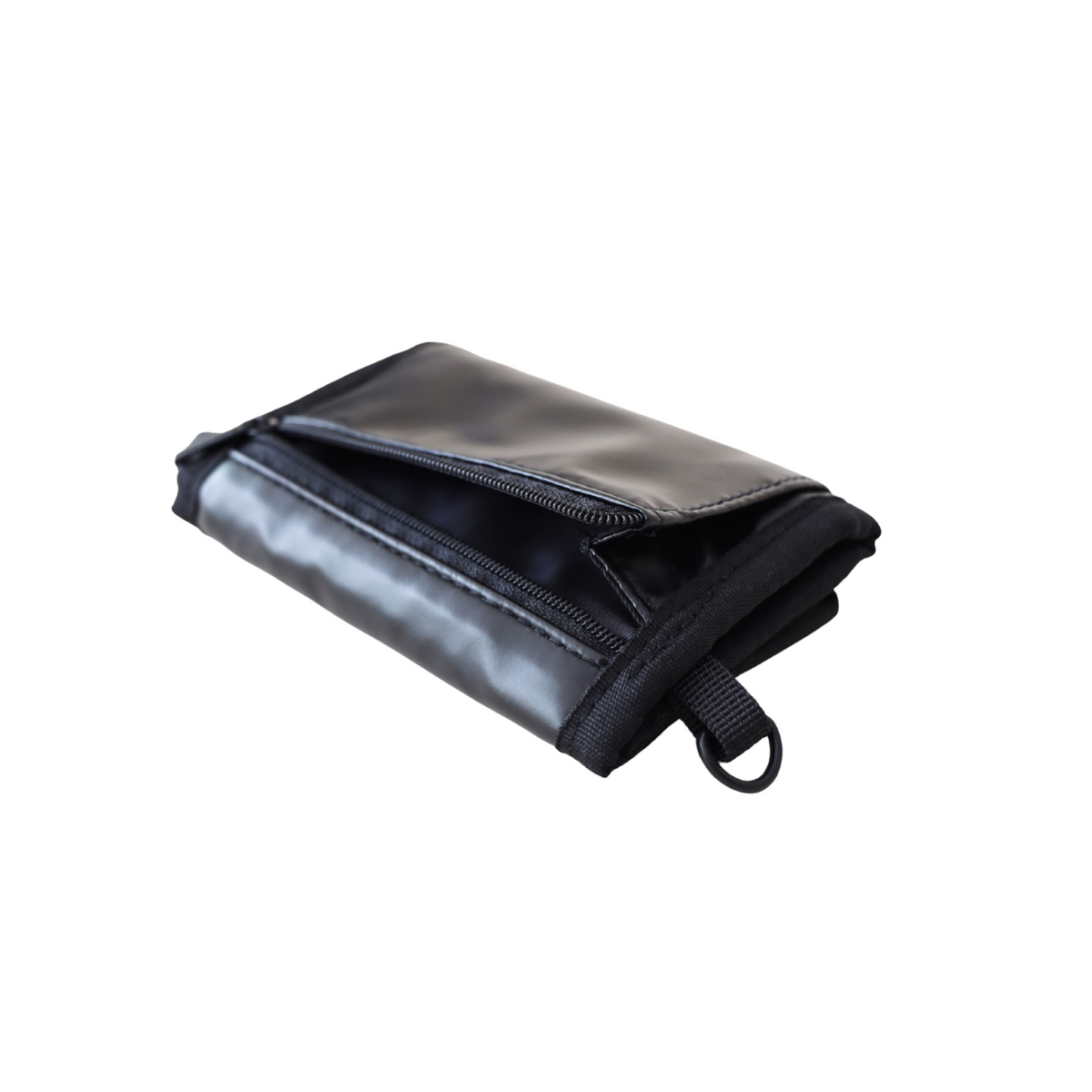 Kids Wallet With Lanyard in Metallic Black by Le Petit Society — image 3