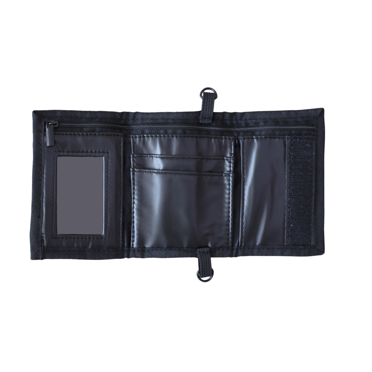 Kids Wallet With Lanyard in Metallic Black by Le Petit Society — image 2