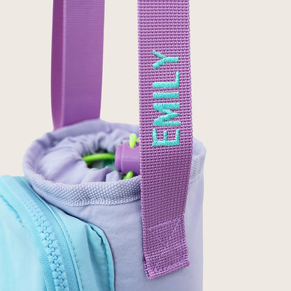 Water Bottle Sling Bag- Lilac/Blue by Le Petit Society — image 4