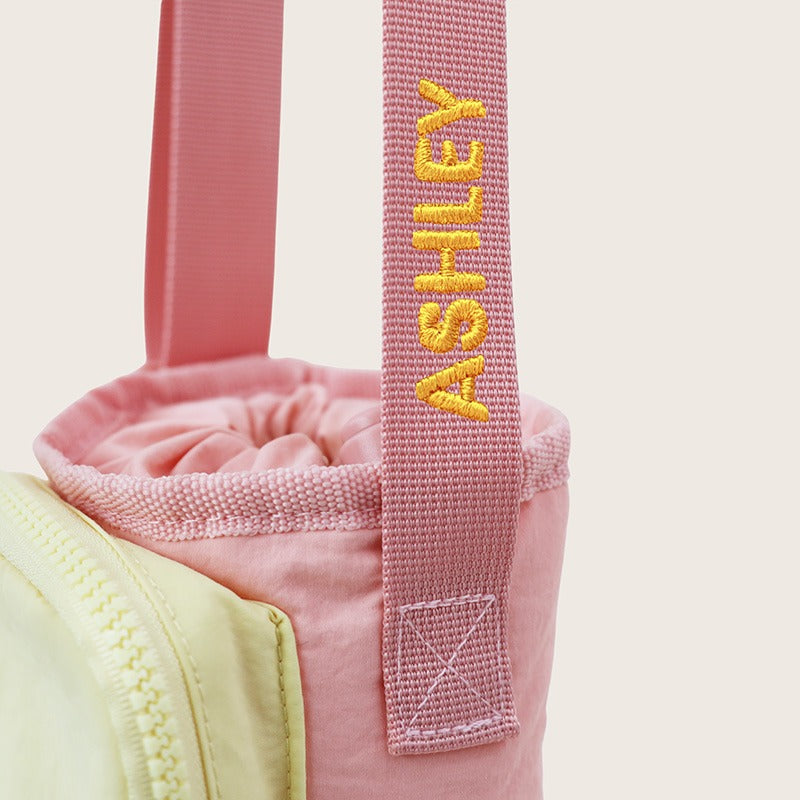 Water Bottle Sling Bag- Peach/Yellow by Le Petit Society — image 4