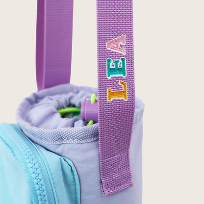 Water Bottle Sling Bag- Lilac/Blue by Le Petit Society — image 5