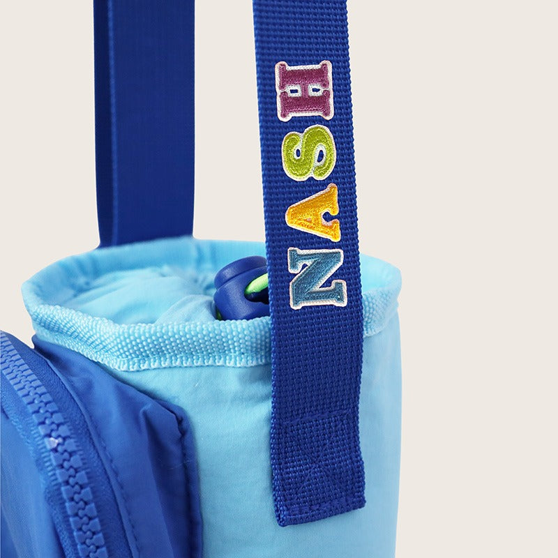 Water Bottle Sling Bag- Sky/Dark Blue by Le Petit Society — image 5
