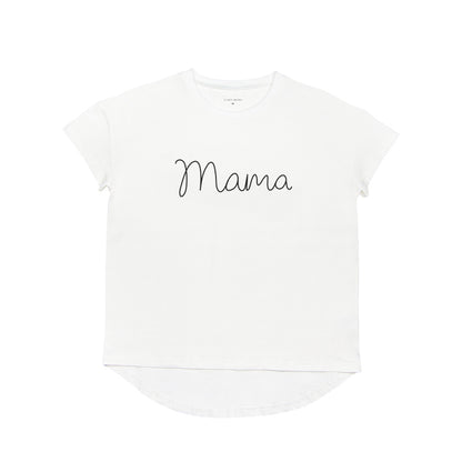 Family Tees - Mama Tee in White/Black by Le Petit Society — image 2