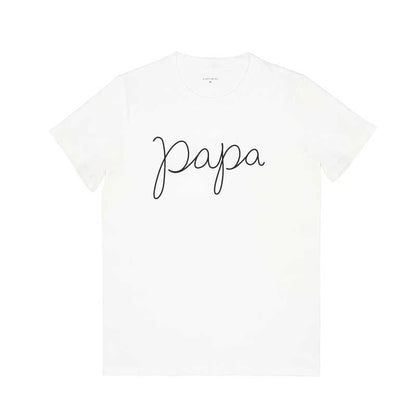 Family Tees - Papa Tee in White/Black by Le Petit Society — image 2