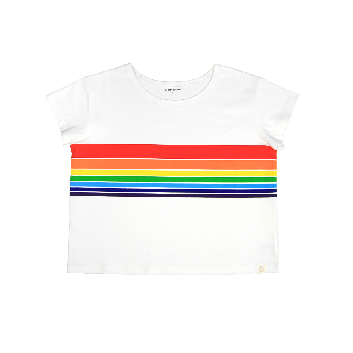 Rainbow Series - Adult Ladies Tee in White by Le Petit Society — image 3