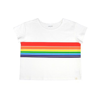 Rainbow Series - Adult Ladies Tee in White by Le Petit Society — image 3