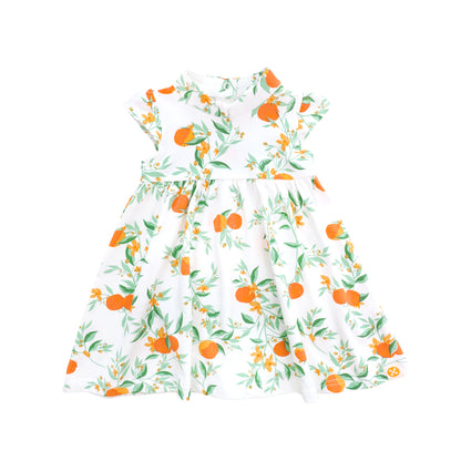 Mandarin Orange Series - Baby Girl Jersey Cheongsam in White by Le Petit Society — image 10