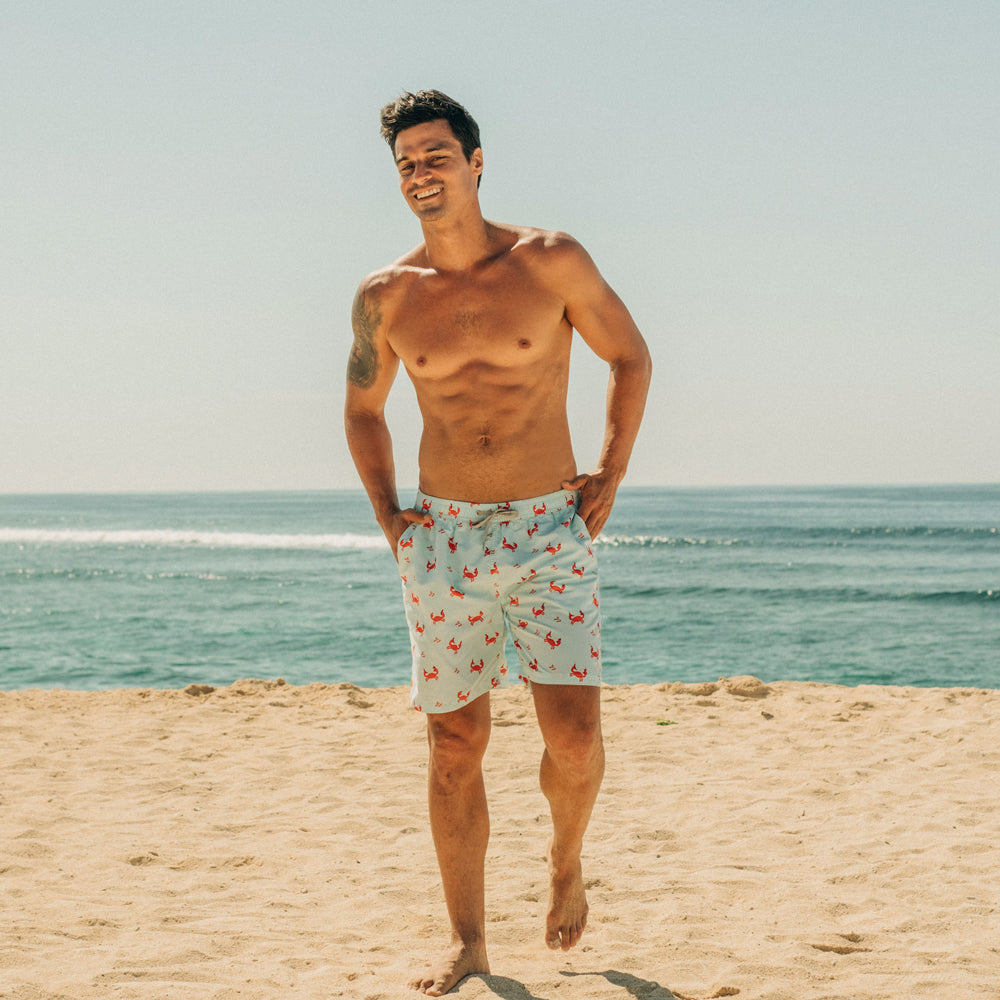 Swim Shorts in Crab Print (Adult) by Le Petit Society — image 5