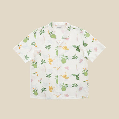 Heritage Series - Men's Camp Collar Shirt in Tropical Durian Print by Le Petit Society — image 9