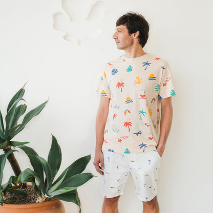 Resort Series - Men's Bermuda in Surf Print by Le Petit Society