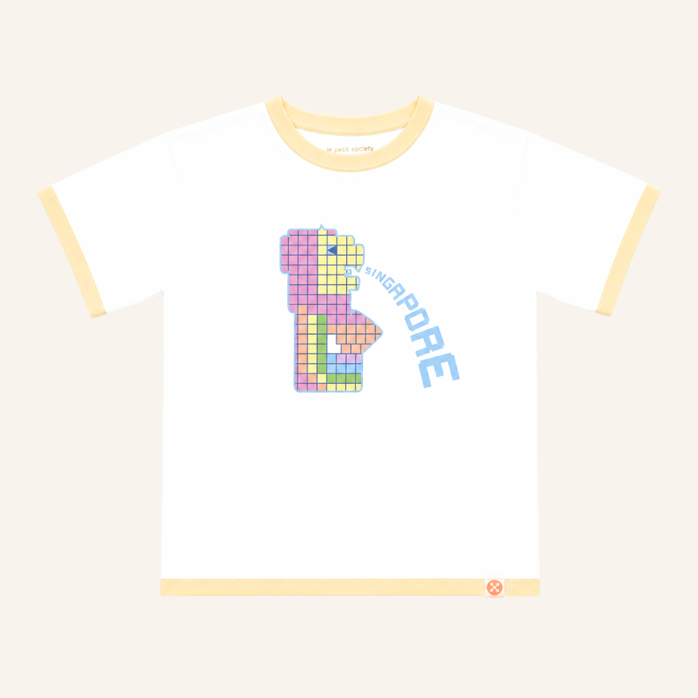 A Singapore Series - Merlion Kids Tee in White by Le Petit Society — image 7