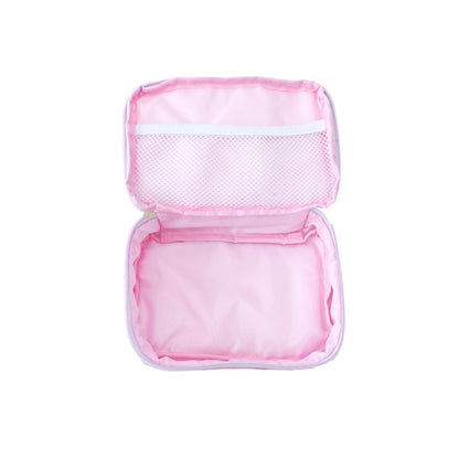 The interior of a pencil case.