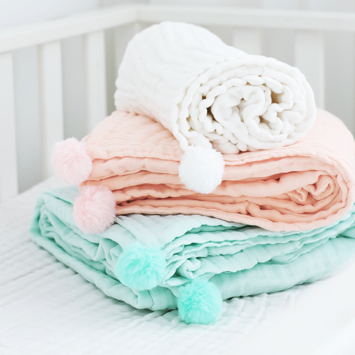 Keepsake Baby Blanket in White by Le Petit Society — image 3