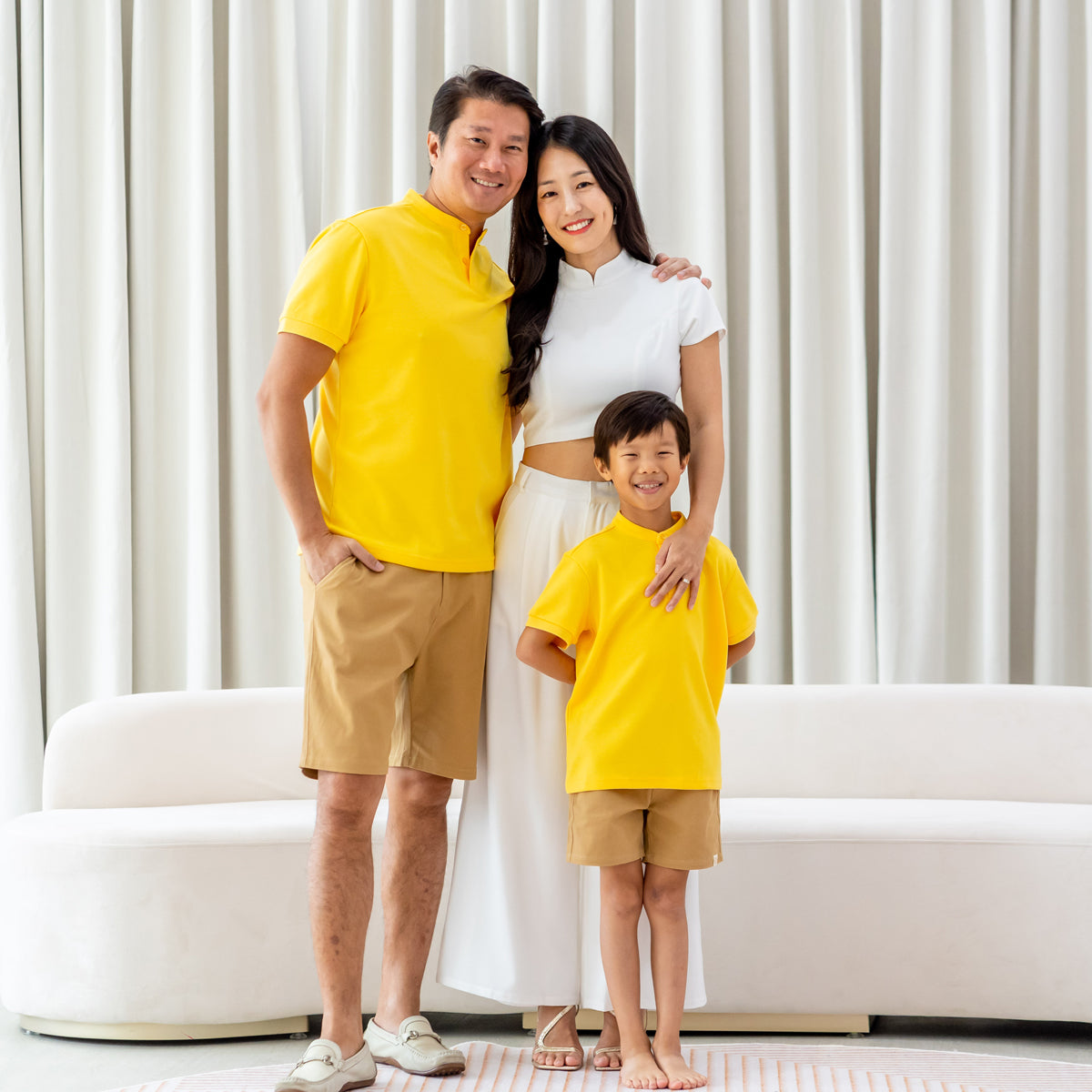 Polo Series - Boys Polo Shirt in Yellow by Le Petit Society — image 3