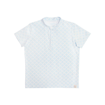 Chinese Motif Series - Boys Jersey Shirt in Blue Motif by Le Petit Society — image 5