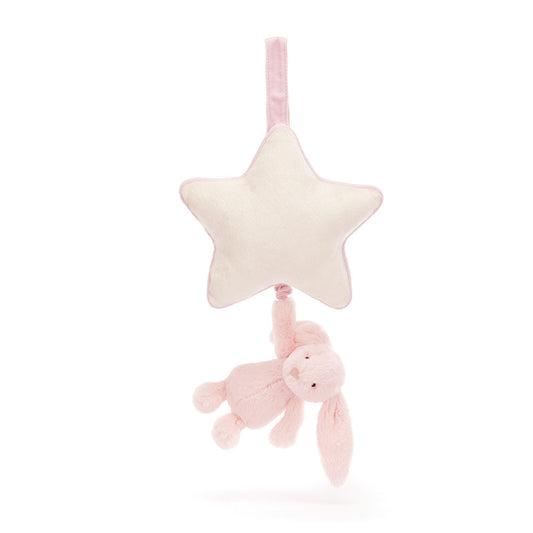 Bashful Baby Pink Bunny Musical Pull by Jellycat