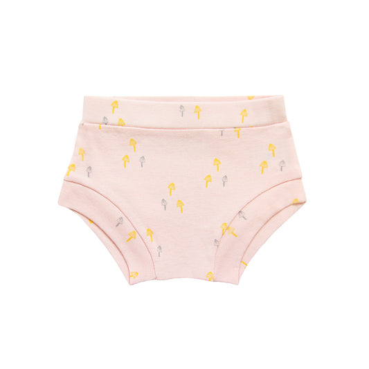 Baby Organic Boxer Shorts in Mushroom Print by Le Petit Society